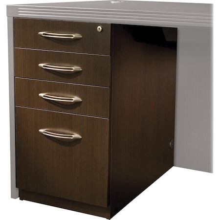 Mayline 15.24" W Credezna Pedestal, Mocha APBBF26LDC