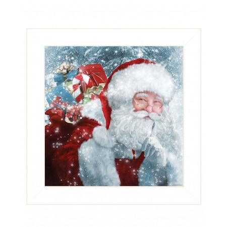 Homeroots Santas Presents 2 White Framed Print Wall Art 407560