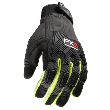 Wells Lamont FX3 Men's Indoor/Outdoor Hi-Viz Work Gloves Black/Yellow M 7861M