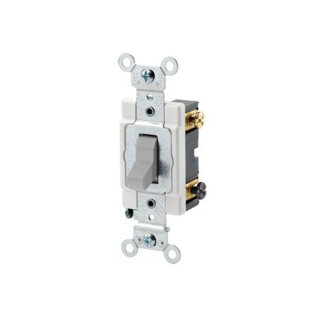 Leviton Toggle Switch, 20 Amp, 120/277 Volt, Gray CSB2-20G