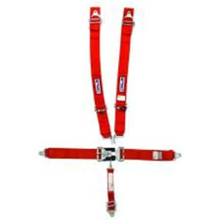Omnisports 5-Point Restraint System Individual Shoulder Harness Bolt-In Mount - 2 in. Anti-Sub - Red OM1385966