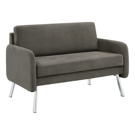 Office Star Products Sofa, CharcoalFabric, Polyester, 350lb Cap. SL5602-SK2