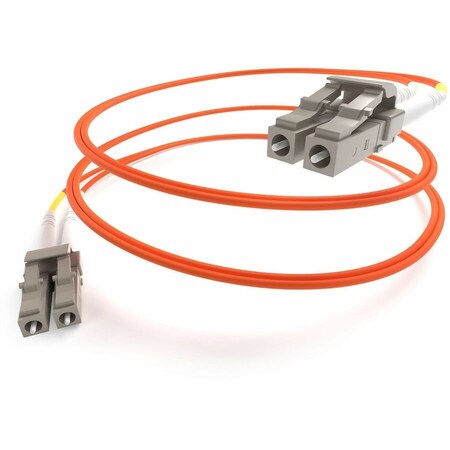 Unc Group Fiber Optic Patch Cable, Lc-Lc, 50 125 Multimode Duplex, Orange, 8M FJ5LCLC-08M