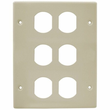 Hubbell Wiring Device-Kellems Cover Plate Raceway, HBL6750 Series, 6-3/4 in W, 0.2 in H, 5.43 in L, Ivory HBL6747BBBIV