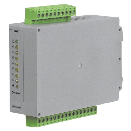 Automation Systems Interconnect DIN Rail Relay Module With 8 SPST Relays, 24 Vac/dc, 8 Amp, 240Vac, Space Saving Only 22.5mm Wide XCR81