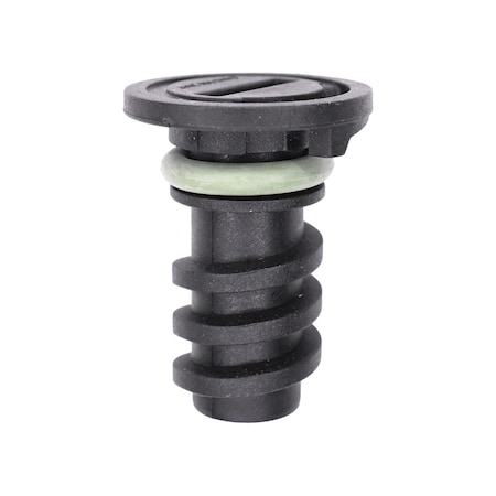 Auveco Screw Driver Slot Drain Plug (Black) 24266