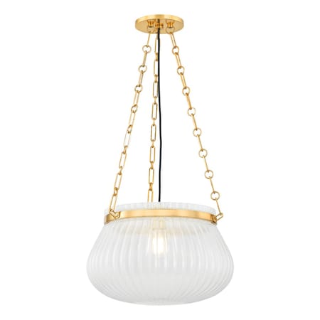 Hudson Valley Lighting Granby 1 Light Pendant 17 In. Aged Brass 1117-AGB