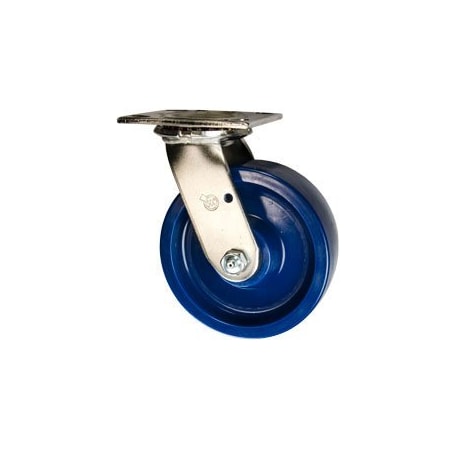 Service Caster 6 Inch Solid Polyurethane Wheel Swivel Caster with Roller Bearing SCC-30CS620-SPUR