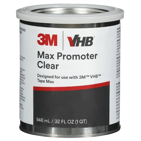 3M Tape Max Promoter, Clear, 1 Quart, 12 Cans 75932