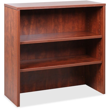 Lorell Hutch for 35in Lateral File Cabinet - 35.5in x 14.8in x 36in - Cherry - Essentials Series 69613