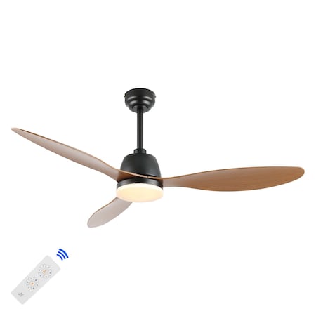 Jonathan Y Audie 52" 1-Light Classic Industrial Iron/Plastic Mobile-App/Remote-Controlled 6-Speed Propeller Int JYL9714D