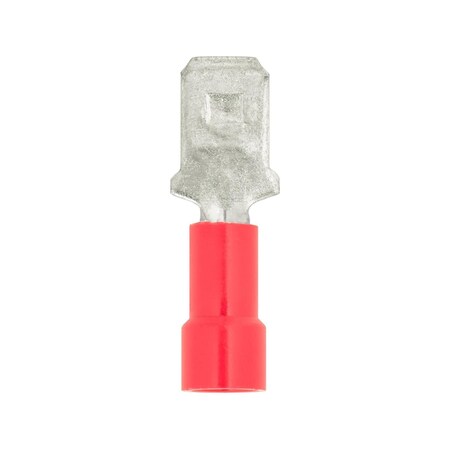 Auveco Solderless Terminal 1/4in Male Quick Connect 22/18 Gauge, 25PK 12154