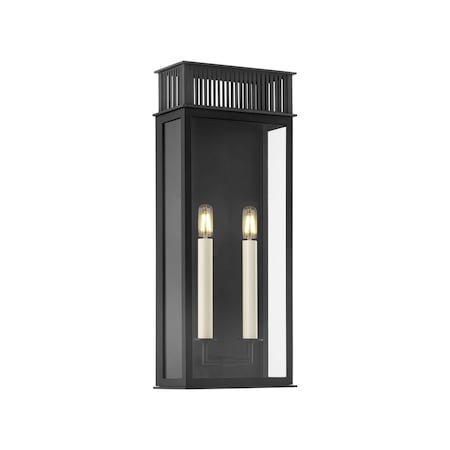 Troy Lighting Gridley 2 Light Exterior 9.25 In. Textured Black B6022-TBK
