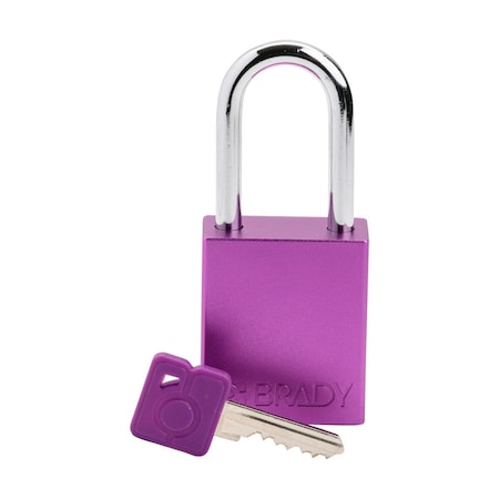 Brady Velocity Lockout Padlocks Aluminum 1.5in Shackle Clearance KD Purple SDAL-PRP-38ST-KD