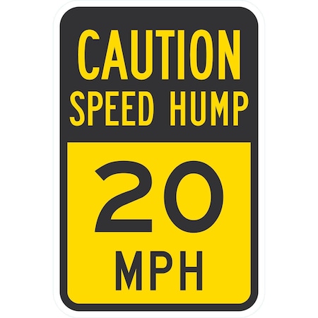 Lyle Speed Hump 20 MPH, 12x18, Engineer Grade, Yellow G-3551-EG_12x18
