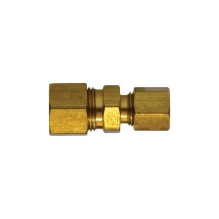 First Fitting & Fastener 1/4 X 1/8 BRASS REDUCING COMPRESSION UNION 18076MID