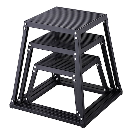 Vevor 12/18/24 Inch Plyometric Jump Box Fitness Exercise Plyo Box Step Cross SS-R-12-18-24