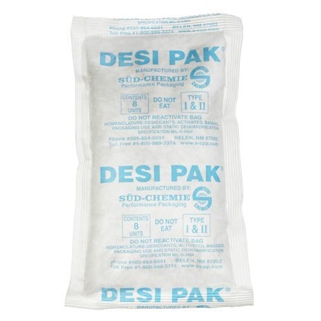 Bsc Preferred 5'' x 8'' x 1 1/8'' Tyvek Clay Desiccants - 34 Gallon Drum DES131
