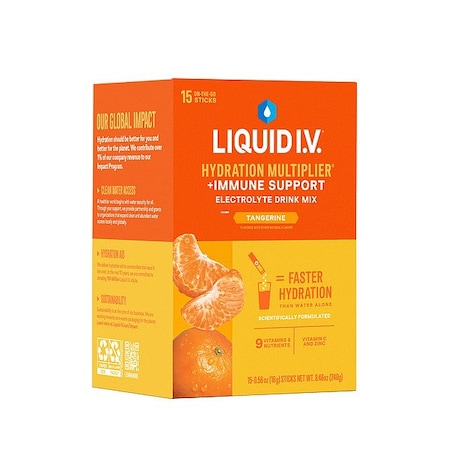 Liquid I.V. Sports Drink Mix, 0.6 oz, Tangerine, PK15 LVIM-1510