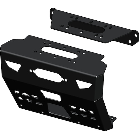 Kfi 101830 Polaris Ranger1000/Bobcat UV34 & 3600 Winch Mount-316 in Grade 50 Steel, BeadBlasted 101830