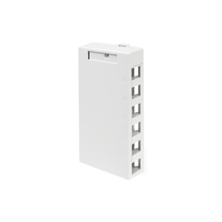 Leviton 6-Port Surface Mount Unloaded, Quickport, White 41089-6WP