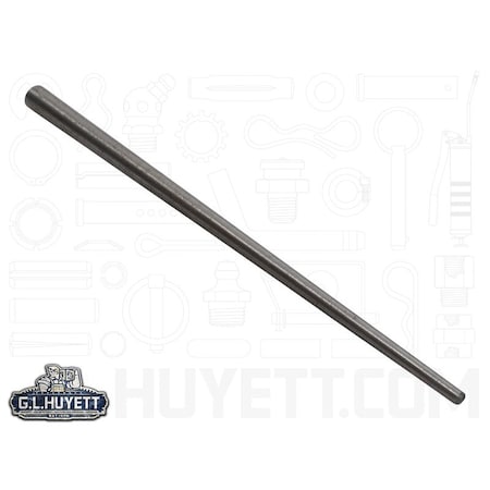 Huyett Taper Pin, Carbon Steel, #0 Pin x 0.157 in Dia x 0.155 in Small End Dia x 3.750 in Length TP-00-3750