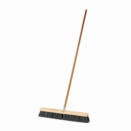 Harper 24 in. Indoor/Outdoor Push Broom, Wet/Dry, Wood Handle 177624SC