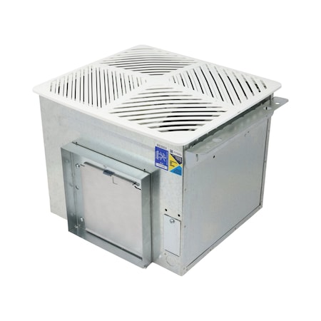 Dayton Bath Exhaust Fan, 274 cfm cfm, 8 in Duct Dia., 115 V, With Light 60RG36