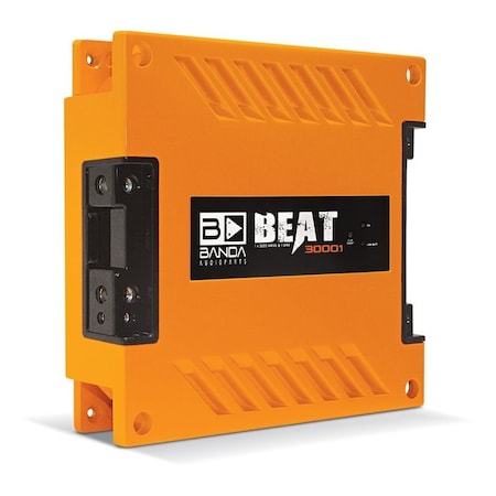 Banda High Power Vehicle Audio Mono Bass Amplifier w/Subsonic Filter and Low Pass Filter Stable at 1 ohm BEAT3000.1ORANGE