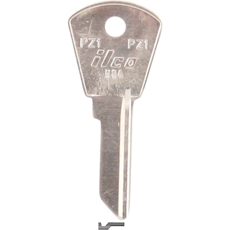 Ilco Papaiz Nickel Plated File Cabinet Key PZ1, 10PK IAL01059042