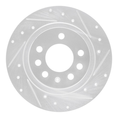 Dynamic Friction Co DFC Brake Rotor - Drilled and Slotted - Silver 631-53006R