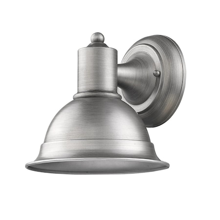 Homeroots Brushed Silver Aluminum Wall Sconce 398464