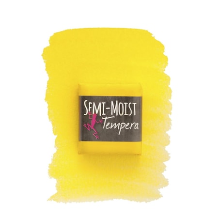 Jack Richeson Semi-Moist Tempera Cake, 1.62 x 1.87 x 0.50 in. - Yellow 1569136