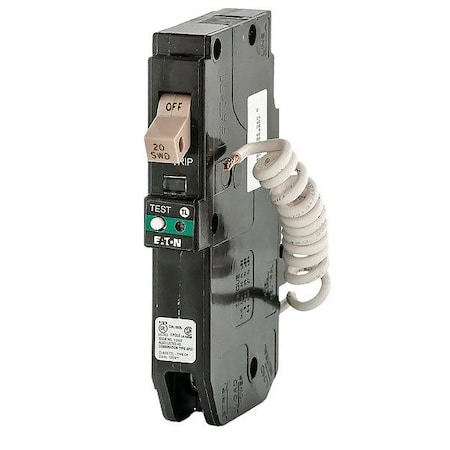 Eaton Circuit Breaker, CH Series, 20A, 1 Pole, 120/240V AC, 10kA CHFN120AF