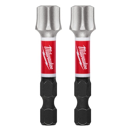 Milwaukee Tool Driver Bit, 2" L, 1/4" Shank Size 48-32-6004