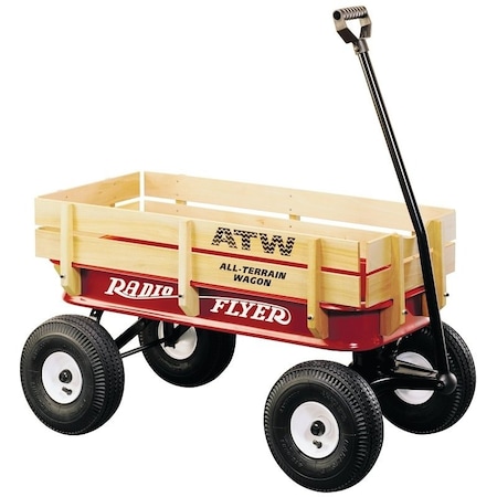 Radio Flyer RADIO FLYER 32 Terrain Wagon, 200 lb Capacity, Steel/Wood, Red 32Z