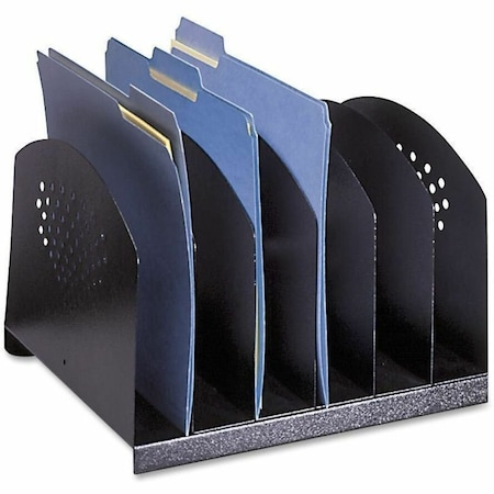 Safco Letter Tray/File Holder, Black, Steel, 12 1/4 in W, 11 1/4 in L, 8 in H, 11.1" D 3155BL