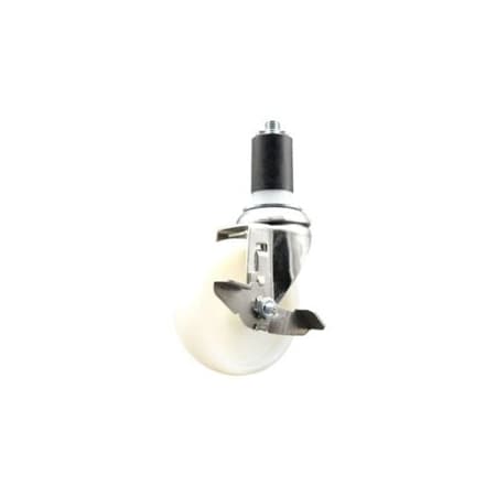 Service Caster 4 Inch 316SS Nylon Wheel Swivel 1-1/2 Inch Expanding Stem Caster with Brake SCC SCC-SS316EX20S414-NYS-TLB-112