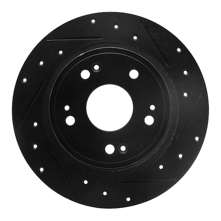 Premium Black Drilled & Slotted Brake Rotor, Disc Brake Rotor,