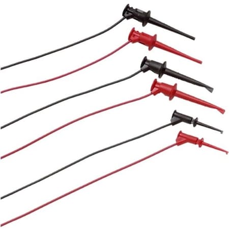 Fluke Hook and Pincer Kit, Stackable 4mm Banana Plug to Mini Hooks, Mini Pincers or Micro Hooks, 3 ft. TL970