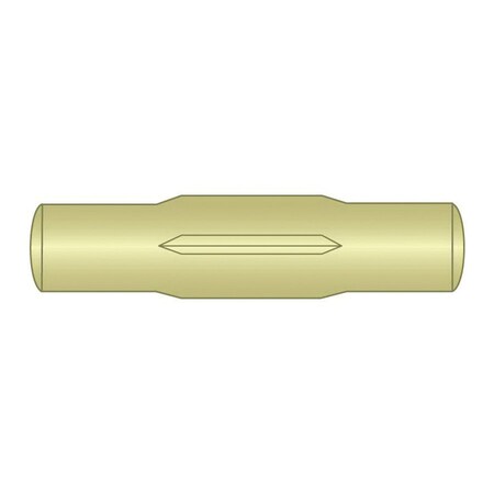 Huyett Type E Grooved Pin, Zinc Yellow Alloy Steel, 0.312 in Dia x 0.310 in Small End Dia x 1.250 in Length GPAY-0312-1250E