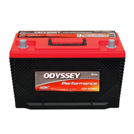 Odyssey 65 BCI Group Size 12 Volt 762 Cold Cranking Amps 1500 Pulse Hot Cranking Amps SAE Top Terminals ODP-AGM65