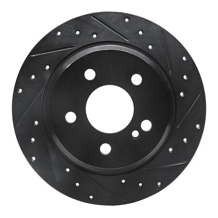Dynamic Friction Co DFC Brake Rotor - Drilled and Slotted - Black 633-63051R