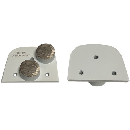Vantage Product Diamond Grinding Disc for Lavina Grinders, 2 Round Segment, 8/10 Grit, Extra Soft Bond M-LAV-2R0810-XS