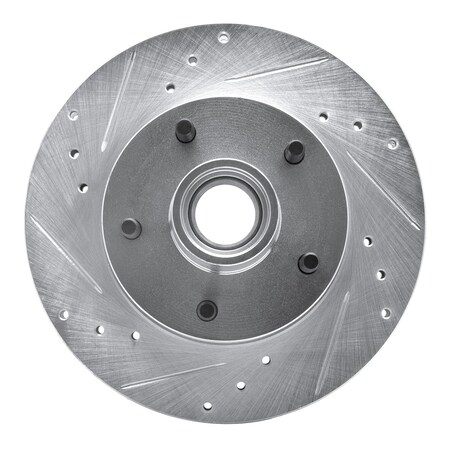 Dynamic Friction Co DFC Brake Rotor - Drilled and Slotted - Silver 631-47032L
