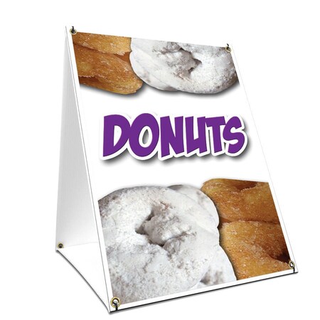 Signmission Donuts1, 36 Inch x 24 Inch A-frame Yard Sign, Plastic Sign SBC-2436-Donuts1