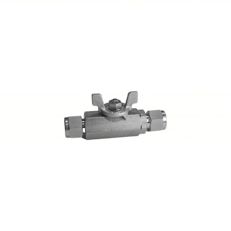 Ham-Let Manual Two-Way Ball Valve, Straight, Tee H-700-SS-L-3/4-T-BH