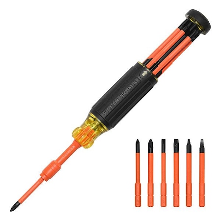 Klein Tools Screwdriver, 9 in L, Plastic; Rubber 32306INS