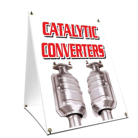 Signmission Catalytic Converters, 36 Inch x 24 Inch A-frame Yard Sign, Plastic Sign SBC-2436-Catalytic Converters
