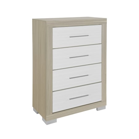 Global Furniture Usa Contemporary Emma Natural/White Dresser EMMA-NATURAL/WHITE-DR